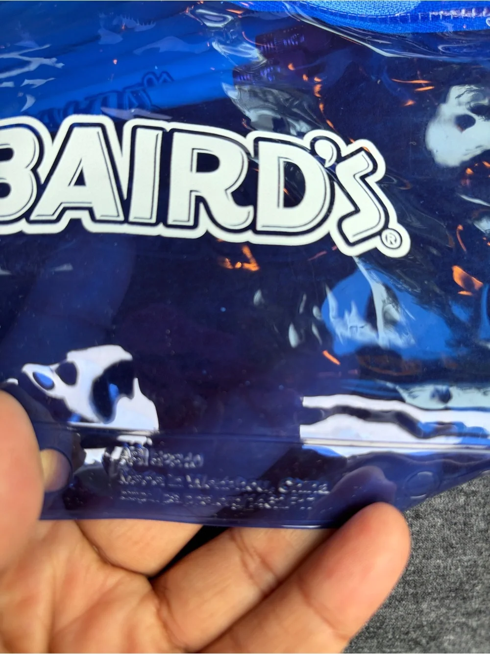 MRS BAIRD'S Clear Navy Vinyl Pouch with Logo